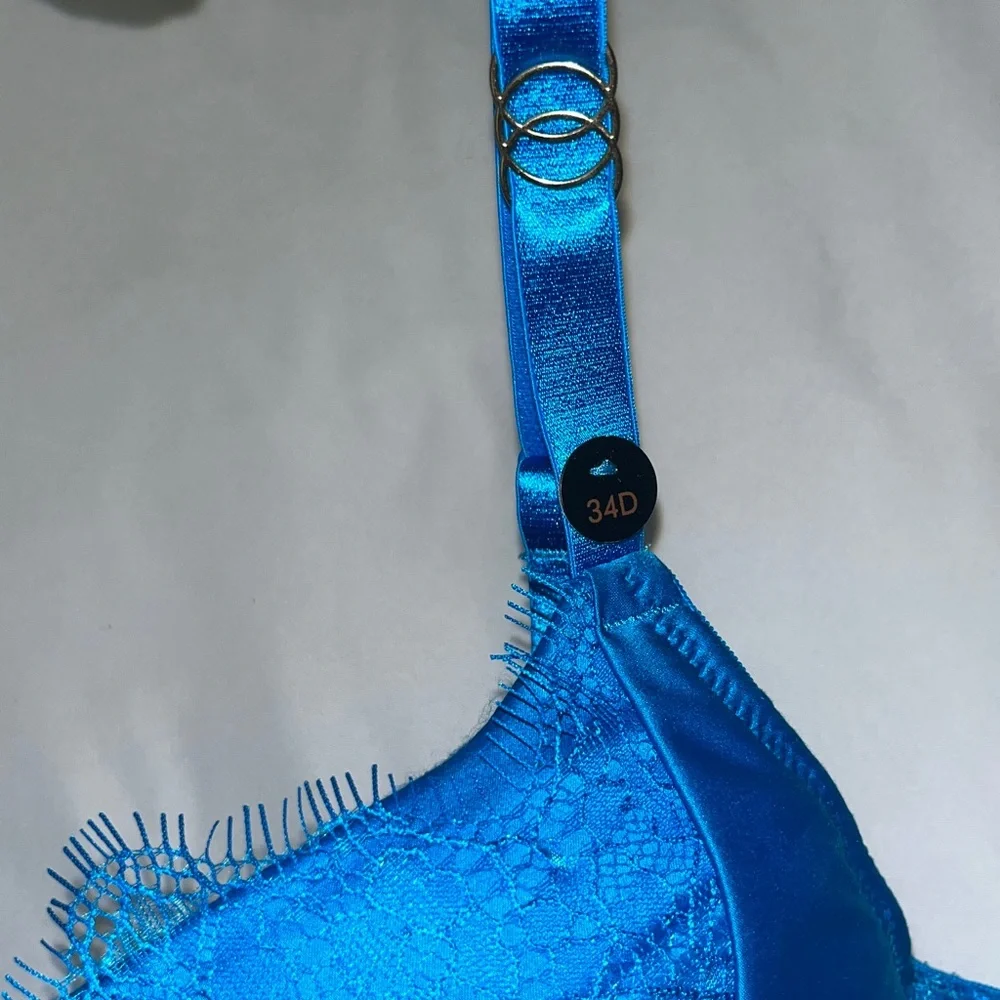 Ann Summers The Siren Plunge Bra Blue 34D